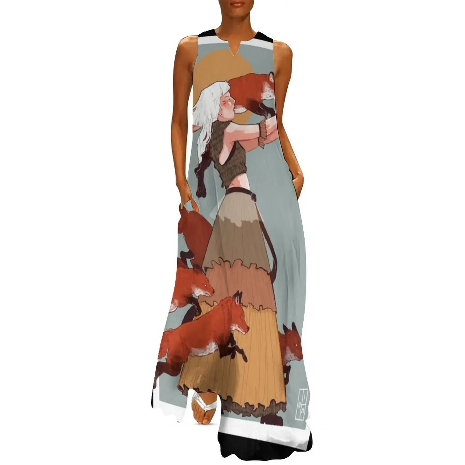 

Running with the Foxes Long Dress dress summer dresses korean style Women's summer long dress dresses