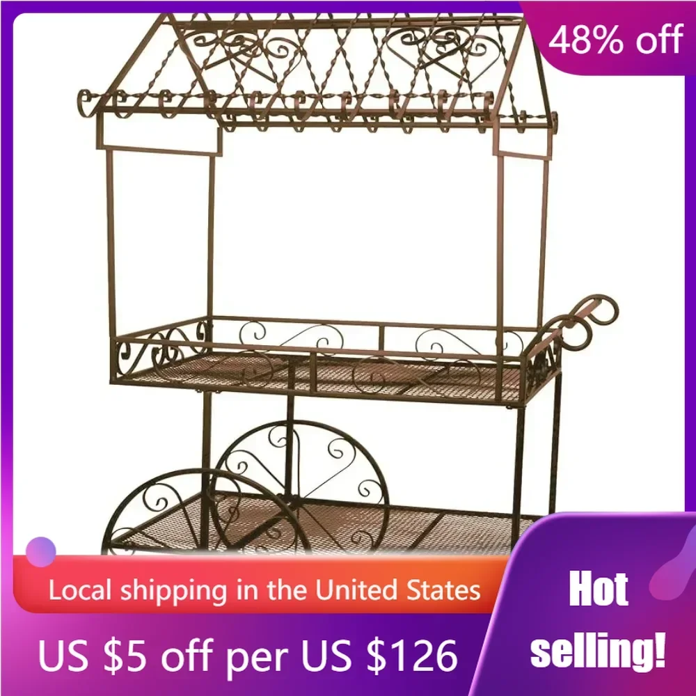 

Steel Flower Cart Iron Shelf for Plants Large Plant Stand Flowerpot Organizer Flower Pot Holder Flowers Standing Flowerbed