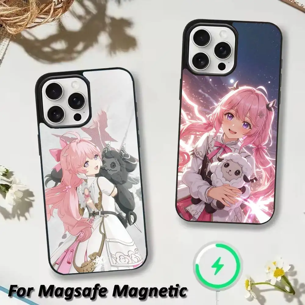 

W-Wuthering Waves E-Encore Phone Case For iPhone 17,16,15,14,13,12,Plus,Pro,Max for Magsafe Magnetic Wireless Charging