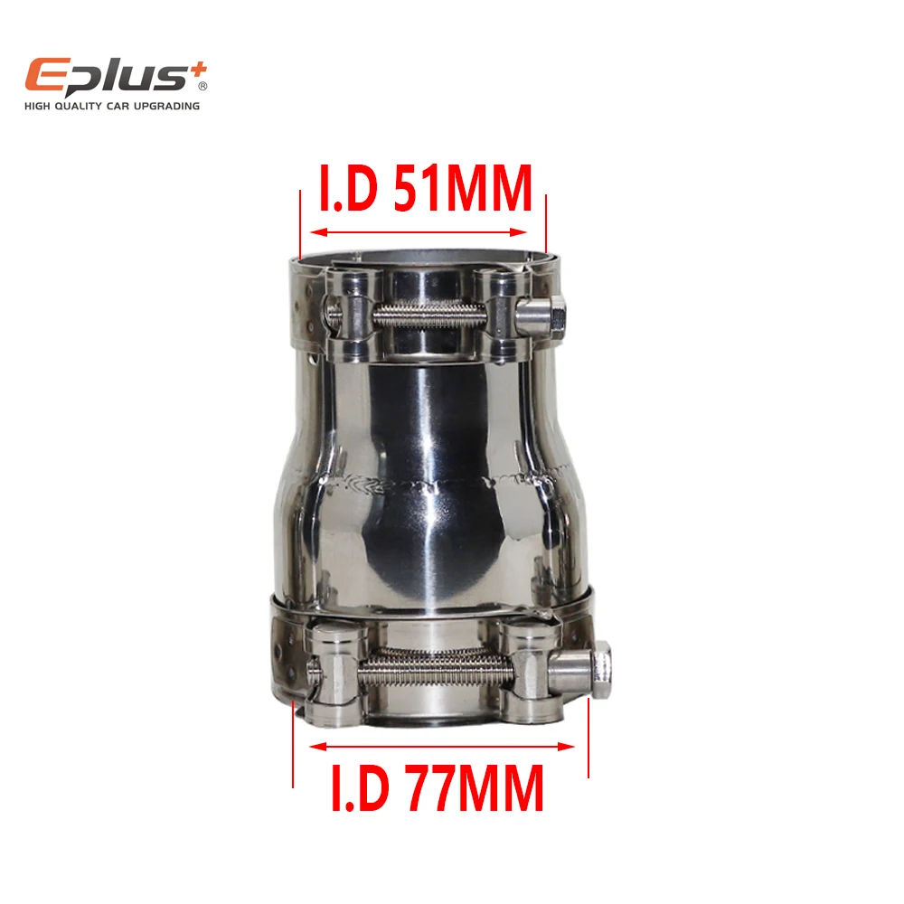 39mm tot 54mm Tussen Universele Rvs Reducer Adapter Rechte Auto Motor Uitlaatpijp Uitlaat Pijpleiding Gelaste pijp