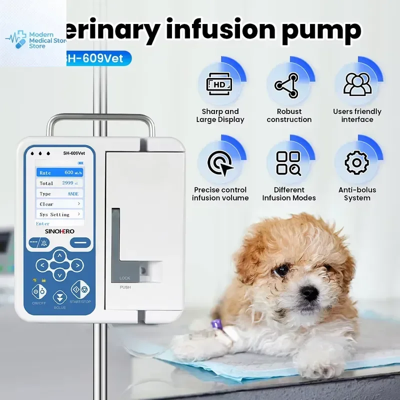 2026 New, High Quality, SH-609VET Veterinary Pump with 3.5 Inch LCD Display and Real-time Alarm for Pet Animal