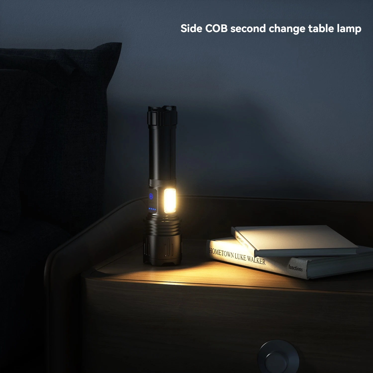 مشاعل Led قوية جديدة 5000 ضوء تكتيكي فائق السطوع 10000 أضواء الطوارئ تلسكوبي ضوء التكبير المدمج البطارية #4