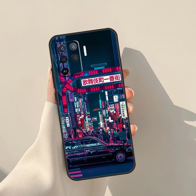 نيون طوكيو أليز في الليل الحال بالنسبة ممن لهم A17 A57 A77 A60 A80 A40 A18 A38 A58 A78 A98 A96 A76 A16 A94 A74 A54 A15 A5 Pro