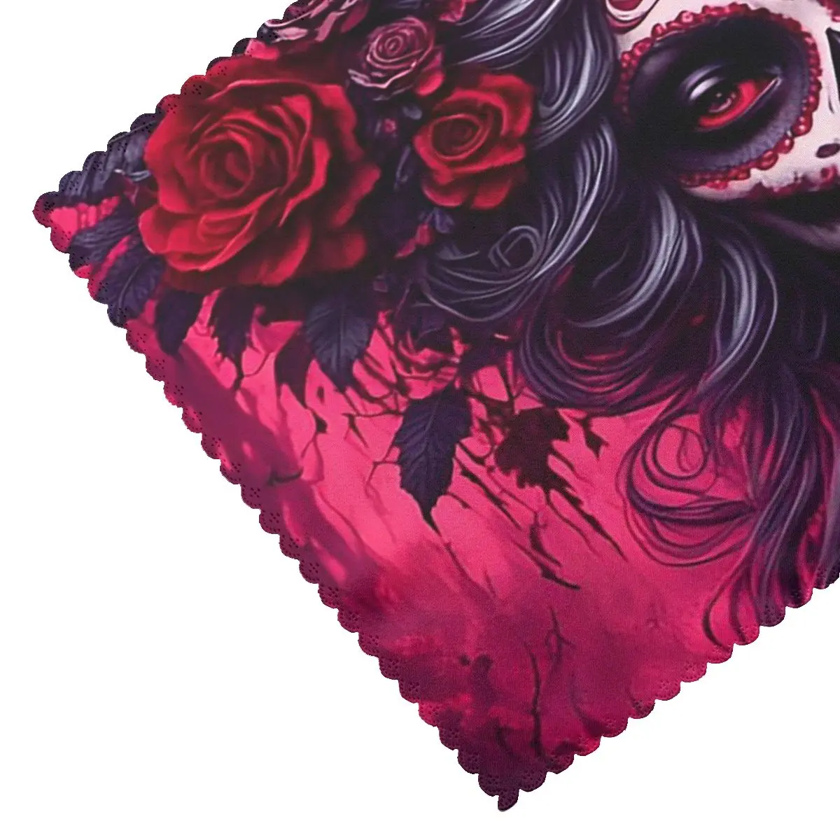 Mexican Catrina Girl Day Of The Dead Sugar Skull Placemat Heat Resistant Plate Mat for Dining Table Bowl Coaster Absorbent Mats
