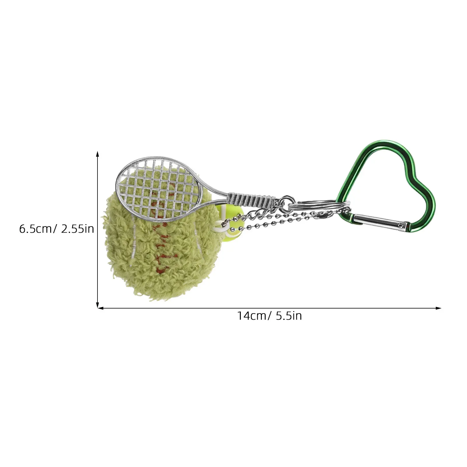 4Pcs Tennis Keychain Sports Souvenir Racket Key Chain Party Favors Mini Tennis Ball Bag Charm for Women Teenagers