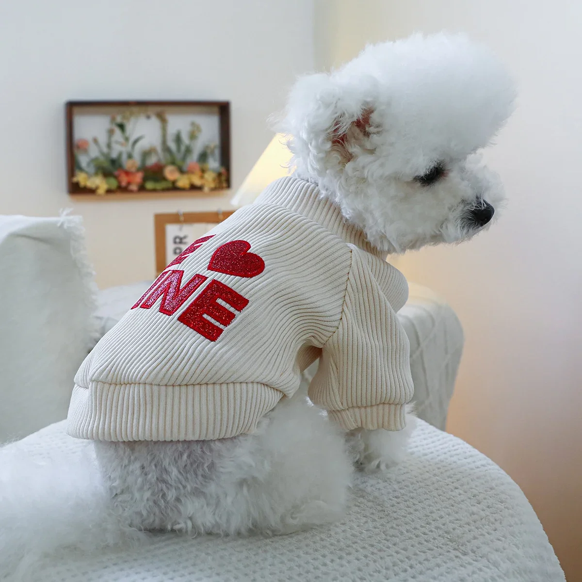 قلوب جولة الرقبة ملابس الكلب الكلب زي جرو ملابس الحيوانات الأليفة ملابس الكلاب للكلاب الصغيرة