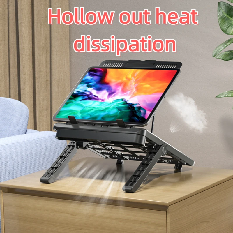 

Полая складная многофункциональная подставка для хранения телефона 2-в-1 с рассеиванием тепла, подставка для ноутбука, настольная офисная вертикальная подставка