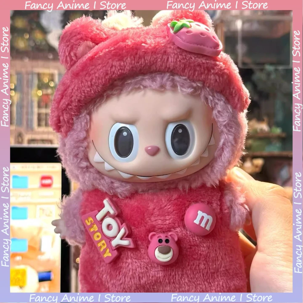 Ropa de muñeca Labubu de dibujos animados, disfraz de Lotso bonito, conjuntos de ropa de muñeca de peluche Kawaii para muñeca V1 V2 V3 Labubu, regalos de navidad