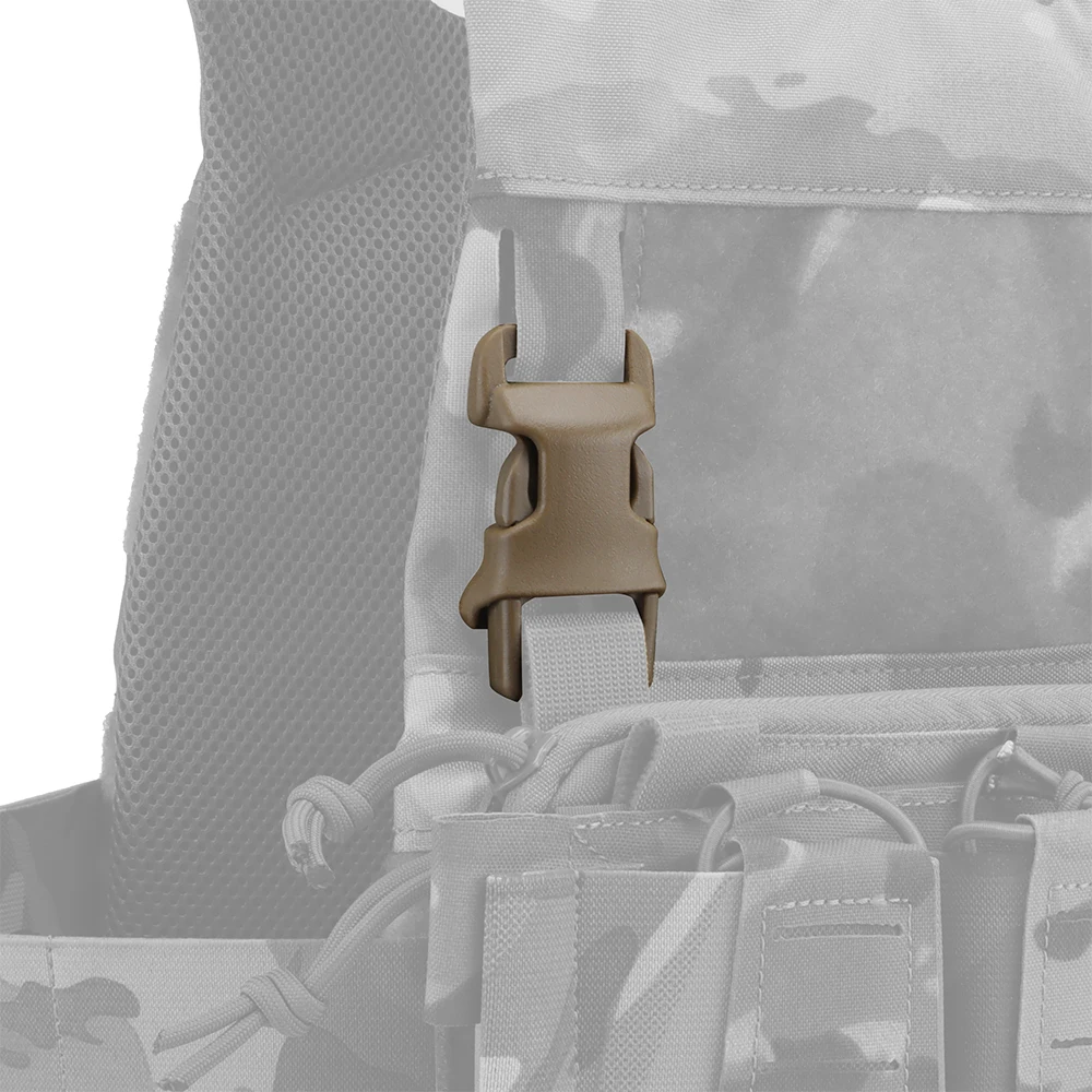 2Pcs Detachable Tactical Compression Buckles Outdoor Safety Lock Clips For Hiking Backpack & Tactical Vest