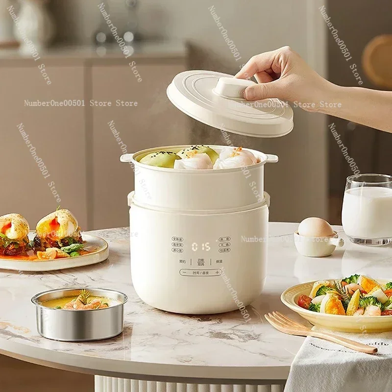 ZDQ-F12K8 Egg Cooker Automatic Shut Off with Timer Steamer for Home Use Compact Breakfast Egg Maker Dry Burn Protection