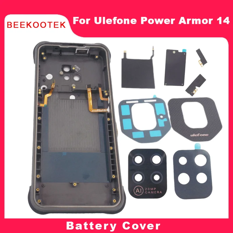 Original Battery Cover Back Cover Lens NFC Antenna Composite Cover FPC Repair Replacement Accessories For Ulefone Power Armor 14