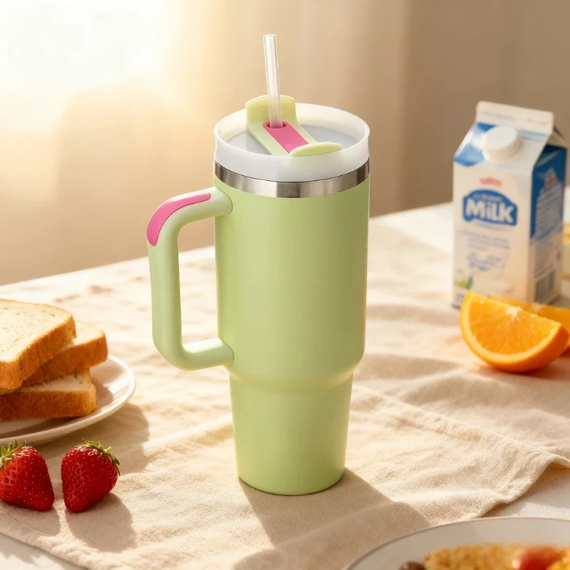 Hot-selling high-grade stainless steel car-handled vacuum insulated tumbler, 40 ounces