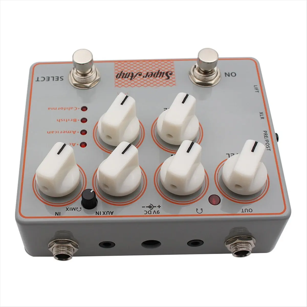 IN-A571U!SUPER AMP 4-Box Simulation in One with DI + Headphone + AUX in Effects Electric Guitar Preamp/Direct Box