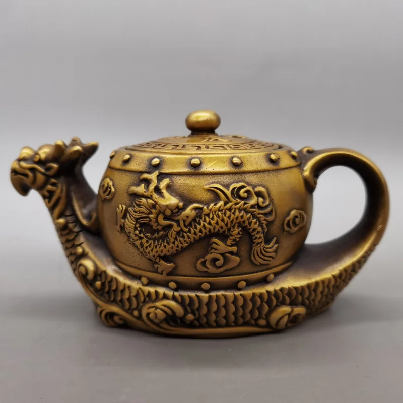 Vintage Wine Pot Teapot Antique Collection Antique Brass Crafts Brass Decoration Distressed Antique Wholesale