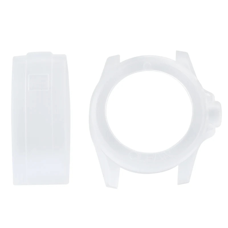 Capa protetora peças de relógio para rolex 40mm 41mm daytona preto verde água fantasma iate caso dial relógio fivela silicone protetor