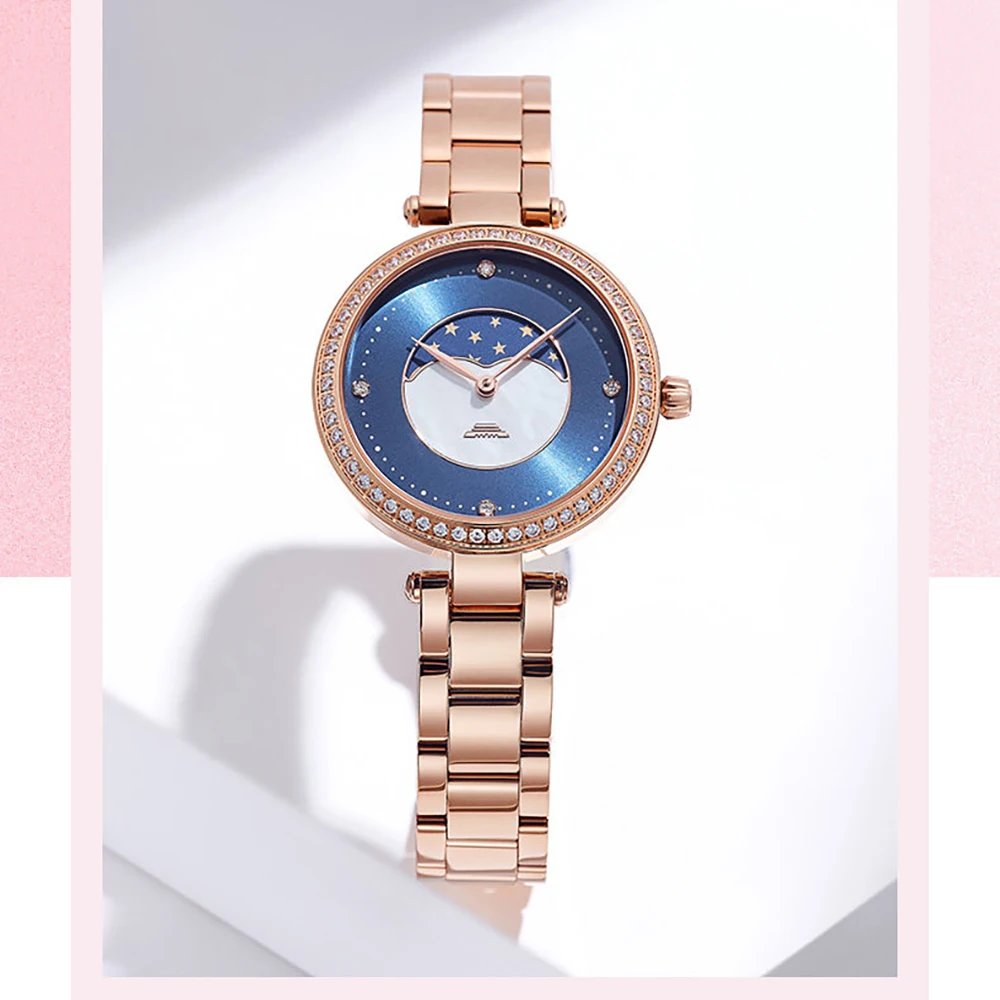 Beijing Watch luxury quartz watch hand watch leather watch analog watch high quality watch Beijing Moon Phase Quartz Watch 31mm