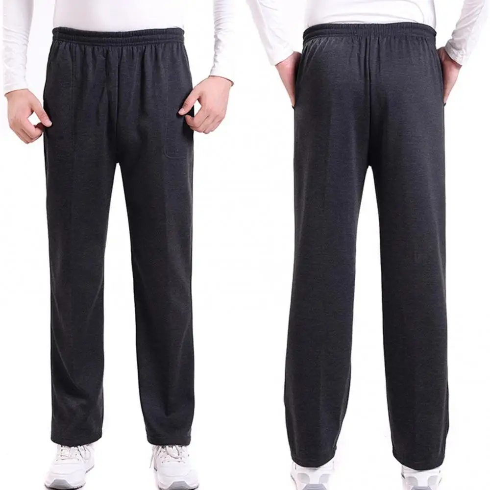 Men Pants Middle Aged Sports Pants Elastic Waist Elderly Casual Thin Trousers Loose Harem Pants Running Yoga Sports Sweatpants