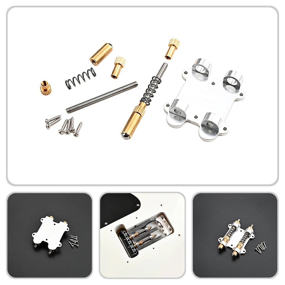 

1 set 1 Set Electric Guitar Tremolo Bridge Golden 6 String Metal Saddle Lock System Replacement Parts Guitar Accessories