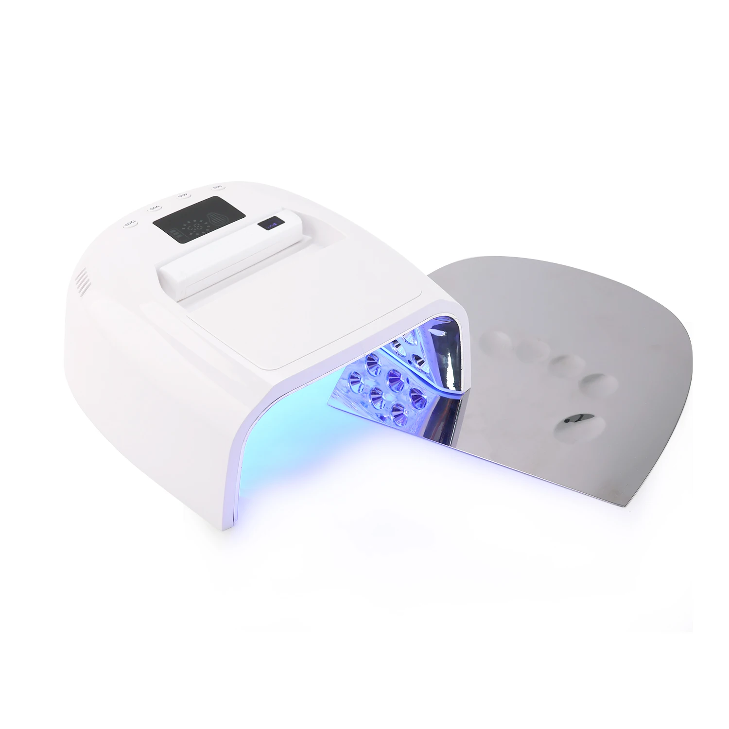 Nieuwe collectie professionele 128W sterke kracht wit licht UV LED nagellamp droger met draagbare mini-handvatlamp
