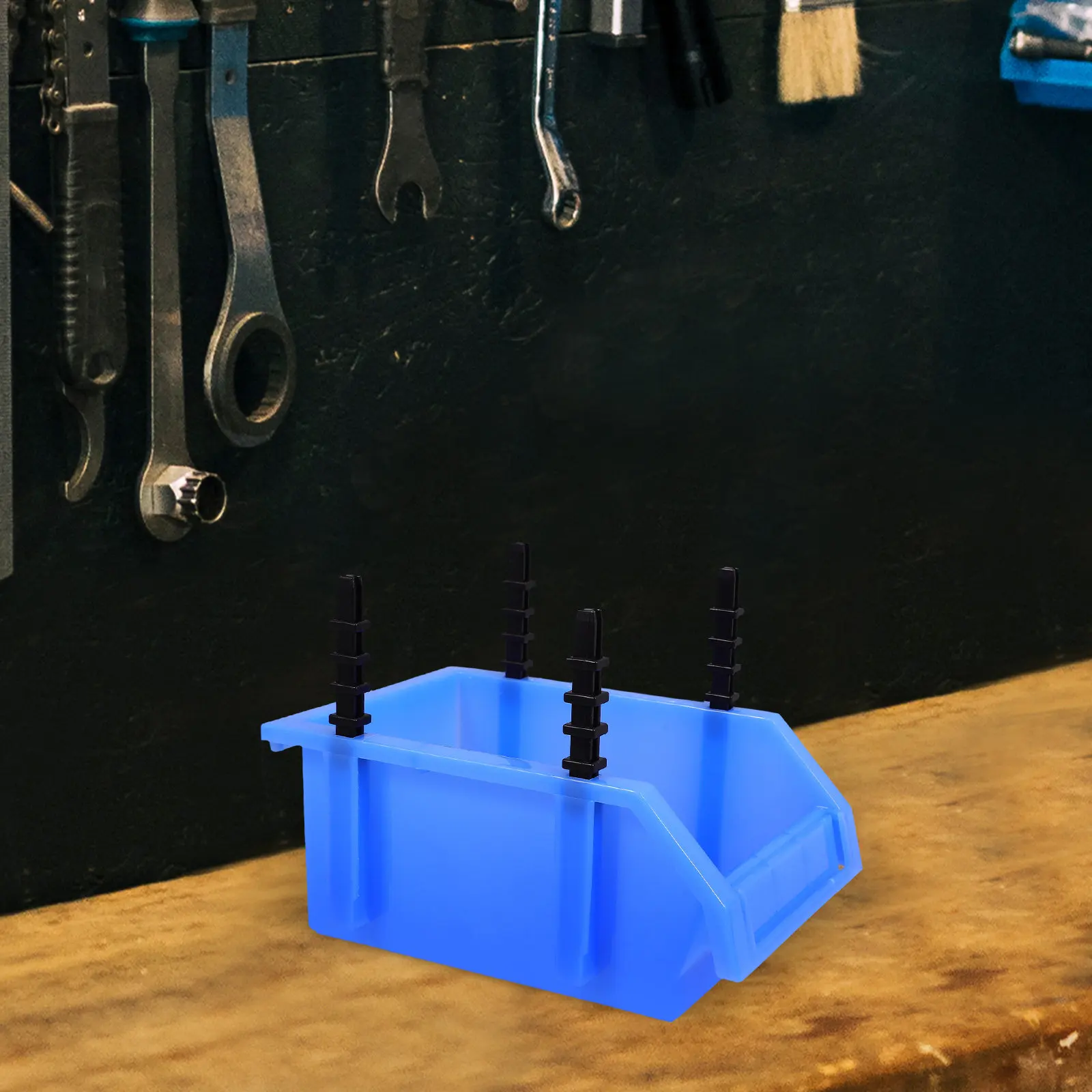 

Набор пластиковых контейнеров-полок для хранения, сверхпрочные ящики для инструментов, комплектующих, многофункциональный органайзер