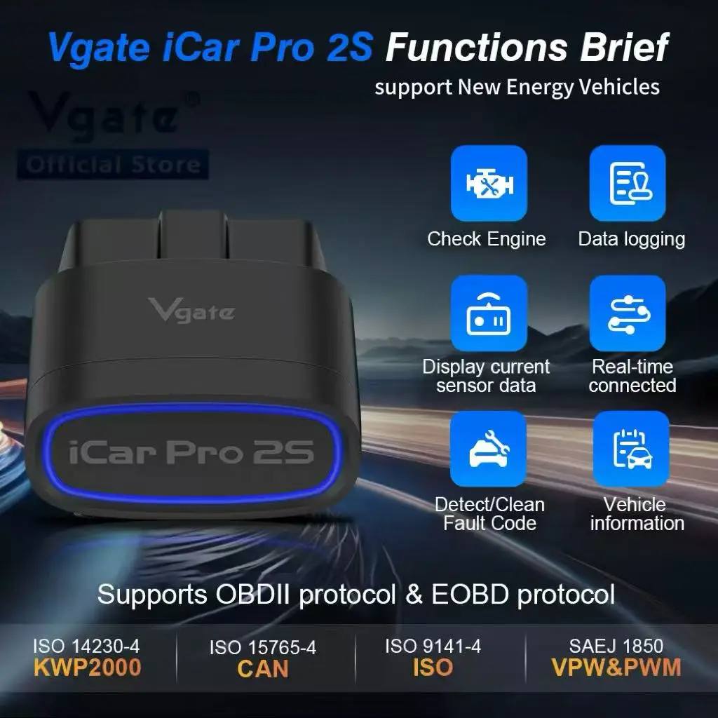 2026年最新版-vgate-icar-pro-2s-elm327-bluetooth-53-v23-車載obdスキャナー-アップグレード版-ev対応-obd2診断ツール-android-ios-pc対応