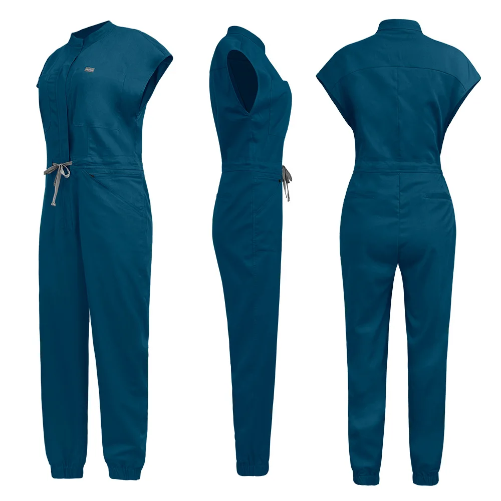 Vendita all'ingrosso Abbigliamento medico Scrub Uniforme Donna Manica corta Scrub Tuta Abbigliamento medico ospedaliero Uniformi scrub con tasca
