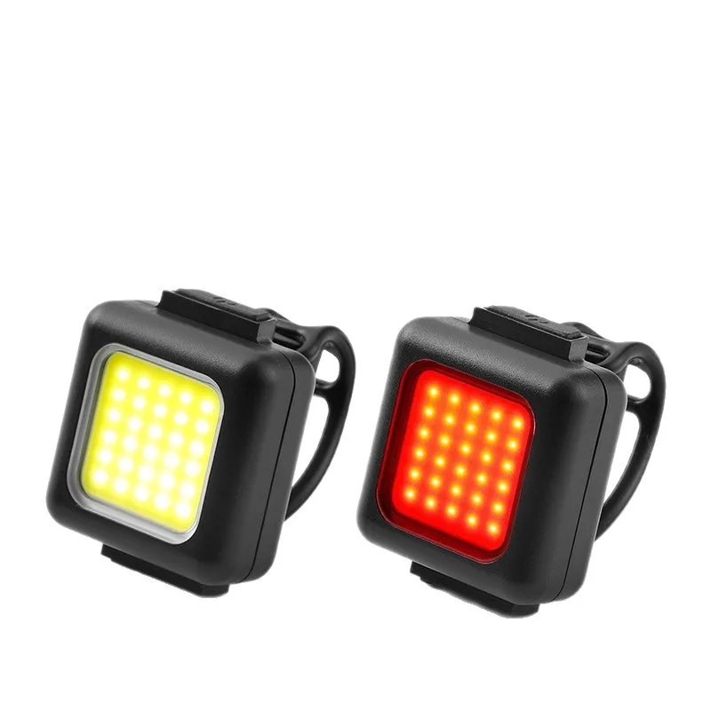 New Mini Bicycle Lights Mountain Road Bike Warning Tail Lights Night Riding Lights Bicycle Riding Lights Set USB Rechargeable