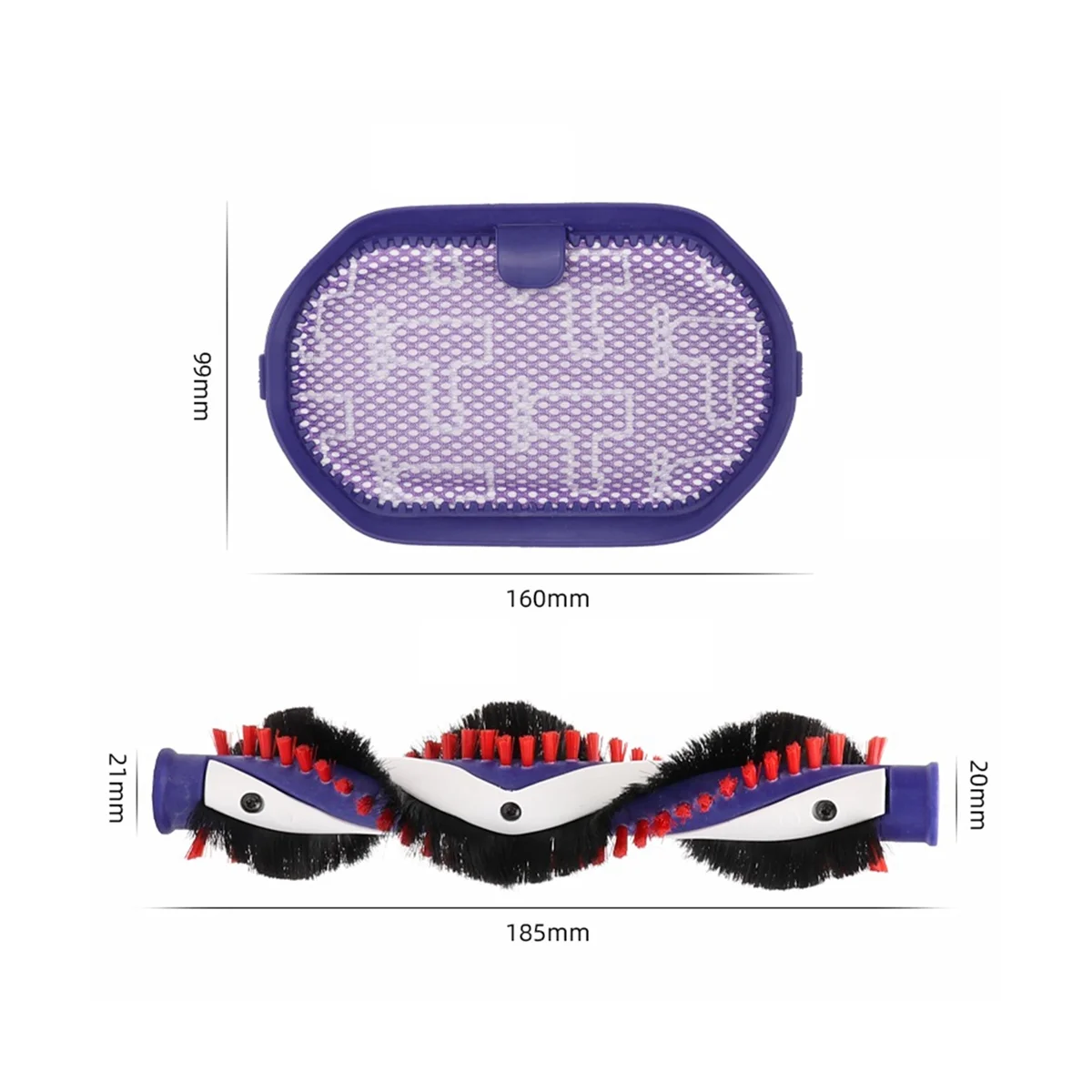 Roller Brush Filter Replacement Part for DYSON DC35, DC44, DC45 920929-01 917066-02 Vacuum Cleaner Dust HEPA Filters