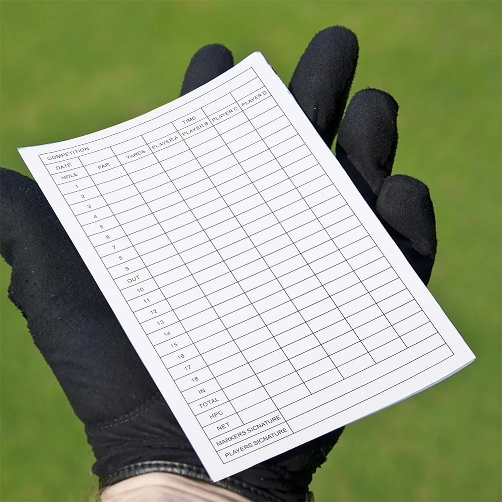 

18Pcs Golf Scorecards Portable Durable Waterproof Easy Read Record Cards for Tournaments Practice Golf Accessories
