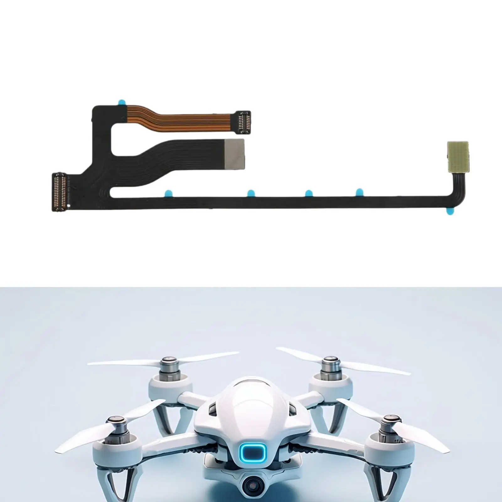 Replacement Flat Ribbon Cable for Drone, Metal Component for Easy Installation