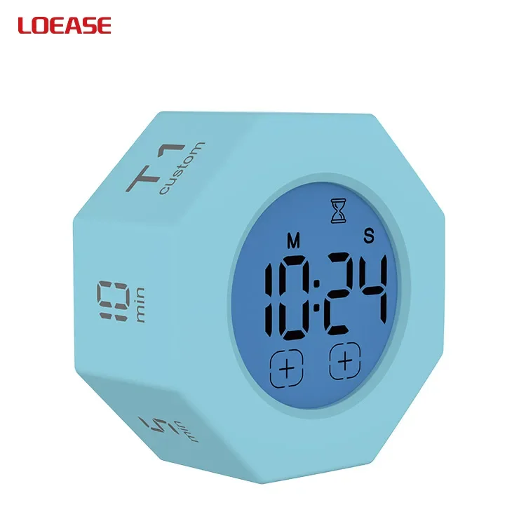 T22A Multi-Function Time Management Study Tools Workout Game Gravity Sensor Flip Cube Timers Digital Kitchen Timer