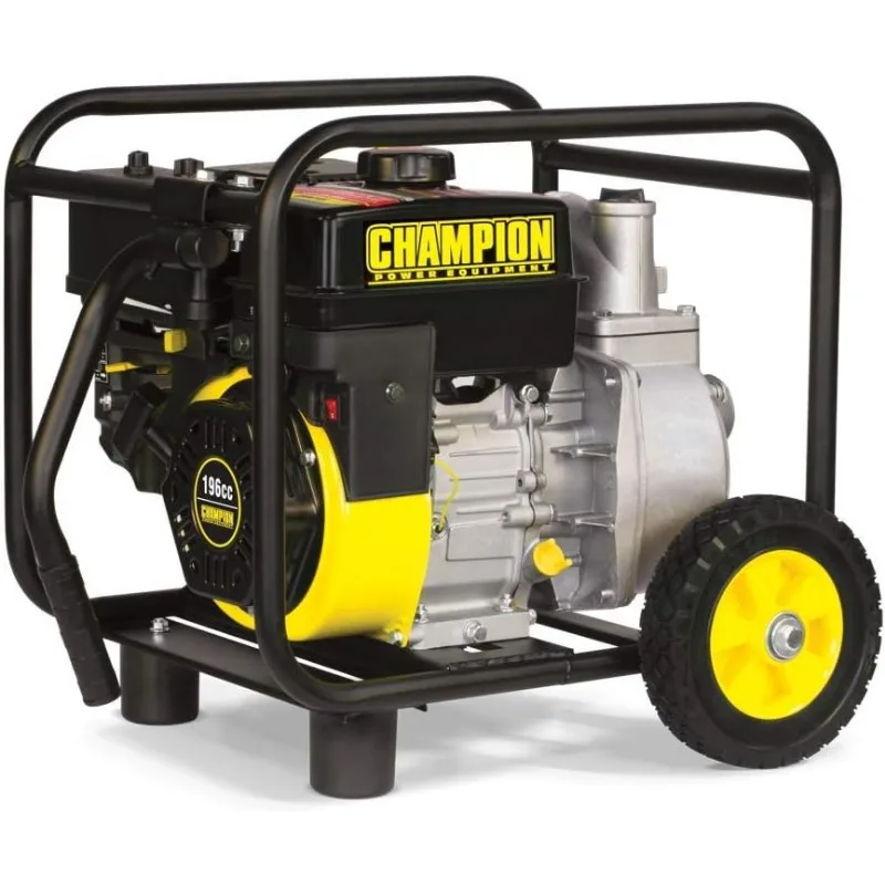 2-Inch Gas-Powered Semi-Trash Water Transfer Pump with Hose and Wheel Kit