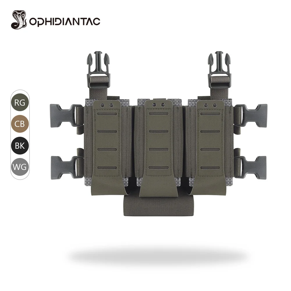 OPHIDIANTAC MOLLE 5.56 Тройной подсумок для магазинов с заменяемым чехлом для плитоносок, нагрудных систем и аксессуаров для страйкбола
