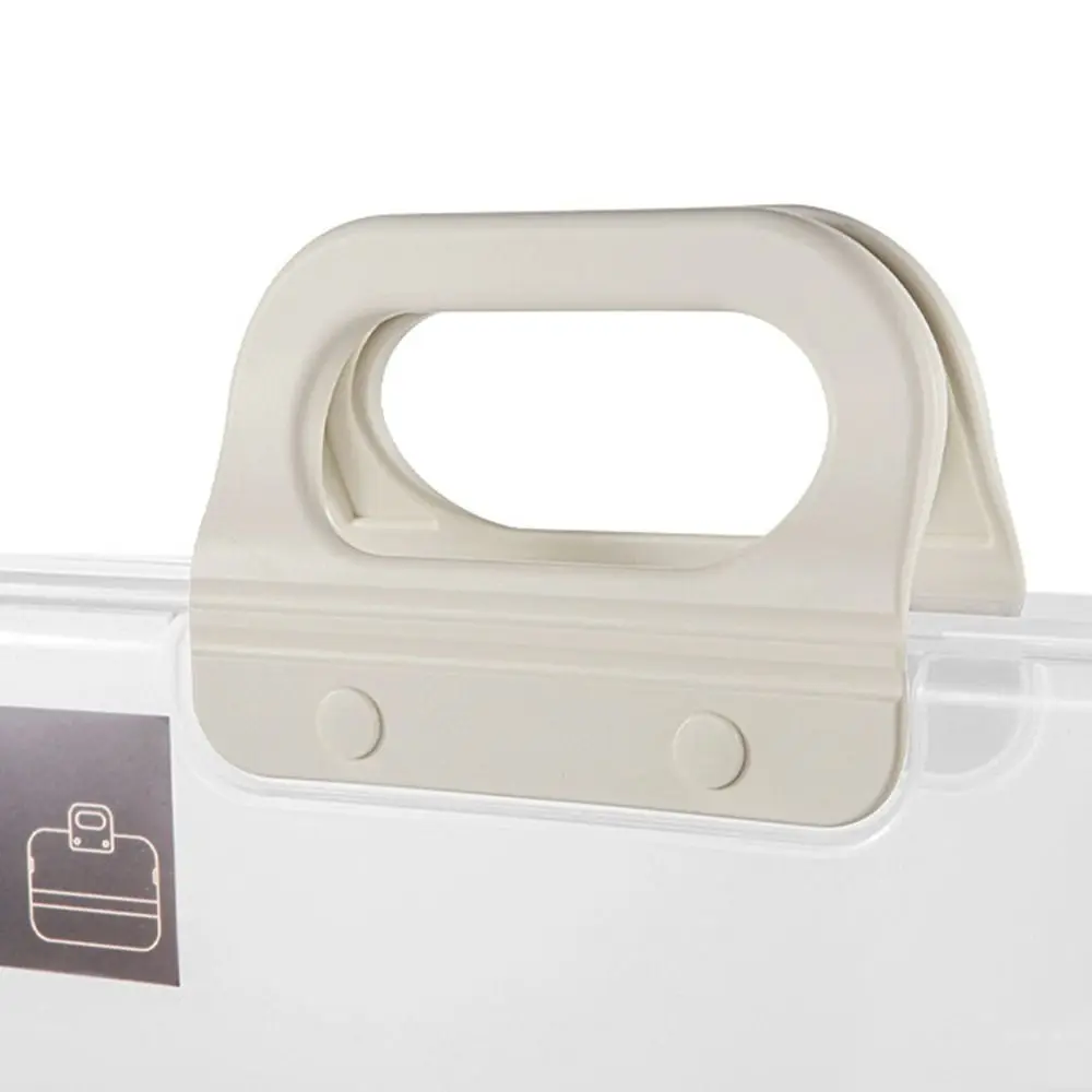 Transparent A4 File Folder New Square File Box Certificate File Container Plastic School Office Supplies Document Organizer