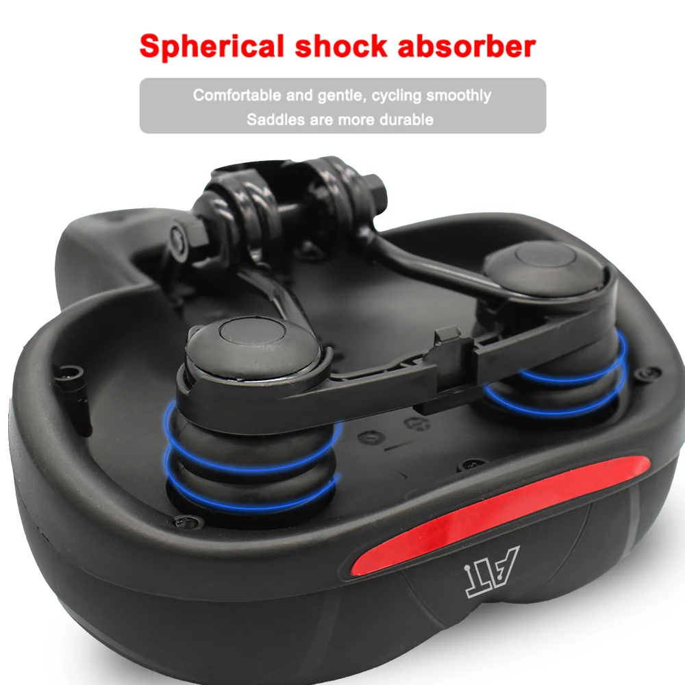 سرج دراجة مجوف للتنفس للرجال والنساء MTB ممتص للصدمات مريح وعقب كبير تحذير للسلامة