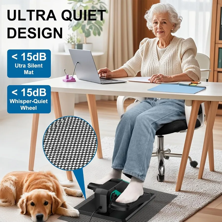 -018 تحت المكتب بيضاوي الشكل 12 سرعة 5 أوضاع تمرين ساق صغير بمحرك بينما يجلس لكبار السن كما رأينا على شاشة التلفزيون مع عدم الانزلاق