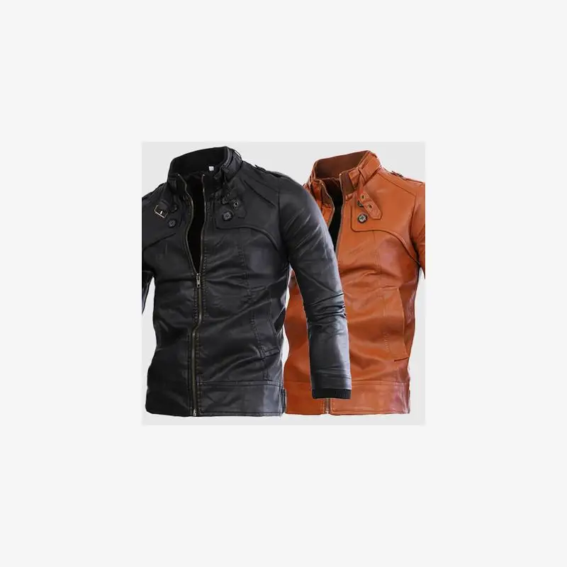 

Новая осенняя мужская кожаная куртка: молодежная, повседневная, модная, с воротником-стойкой, стандартной длины, водоотталкивающая.