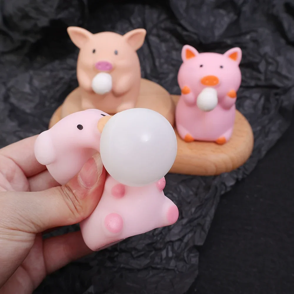 Juguetes antiestrés para niños y adultos, juguetes de cerdo con burbujas de pellizco, juguete para apretar, divertido juguete sensorial de ventilación, juguete para aliviar el estrés