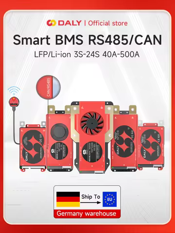 Daly BMS Smart BMS LiFePo4 4S 12V BMS 8S 24S 72V 48V 16S 40A 60A 100A 150A 200A 250A 300A 3.7V Li-Ion BMS 7S 13S 14S 3.2V BMS