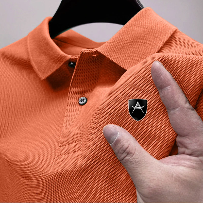 2024 Apollo Nieuw Zomermode Poloshirt, Hoogwaardig Herentopje Met Korte Mouwen, Zakelijk Casual Herenpoloshirt