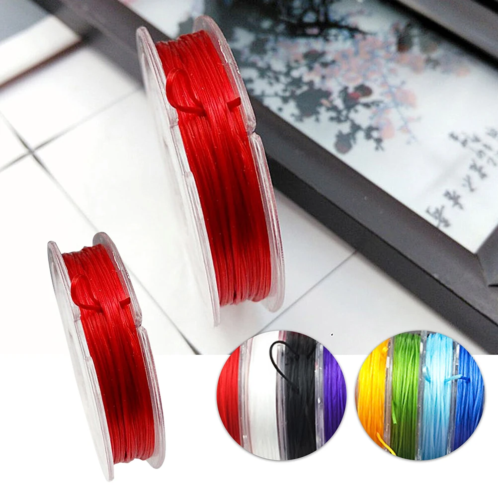 12 Rolls Cable Elastic Rope Bracelet Lanyard Weaving Material Spandex Lacing Beading Cord