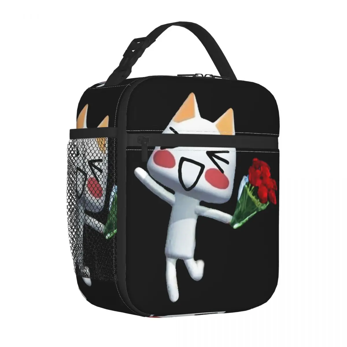 Toro Inoue Cat Anime Animated Games Resuable Lunch Boxes Women Waterproof Thermal Cooler Food Insulated Lunch Bag Office Work