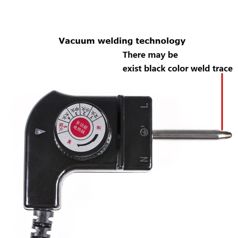 Power Cable/5 Gear Temperature Control Switch/Coupler Plug 3 In 1 2500W Hotpot Barbecue Machine Accessories 1.5M