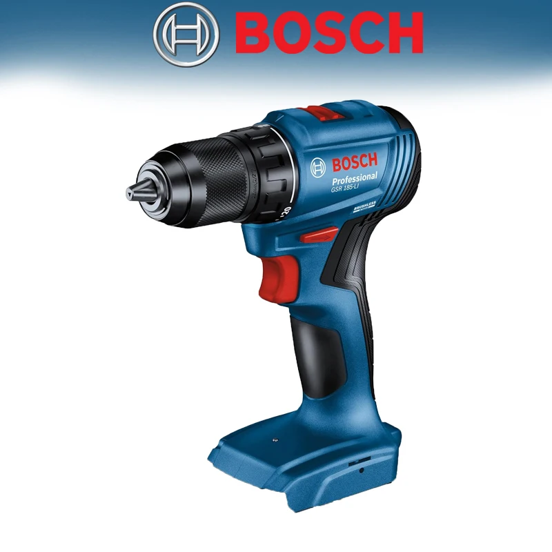 BOSCH GSR185-LI Furadeira elétrica sem escova 18V Driver doméstico Furadeira de impacto Chave de fenda sem fio Ferramenta elétrica