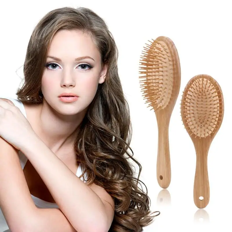 10PCS Wooden Bamboo Massage Comb Anti-static Hair Vent Brushes Care Air Cushion Hair Massage Comb Scalp Massage Hairbrush