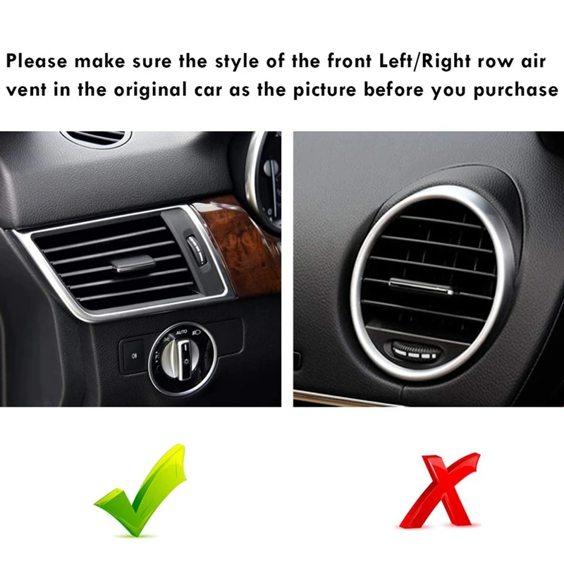 for Mercedes Benz Front Left Right Air Vent Tabs, Front Row Air Grille Tabs Clip for W166 Ml Gle Class X166 Gl Gls Class