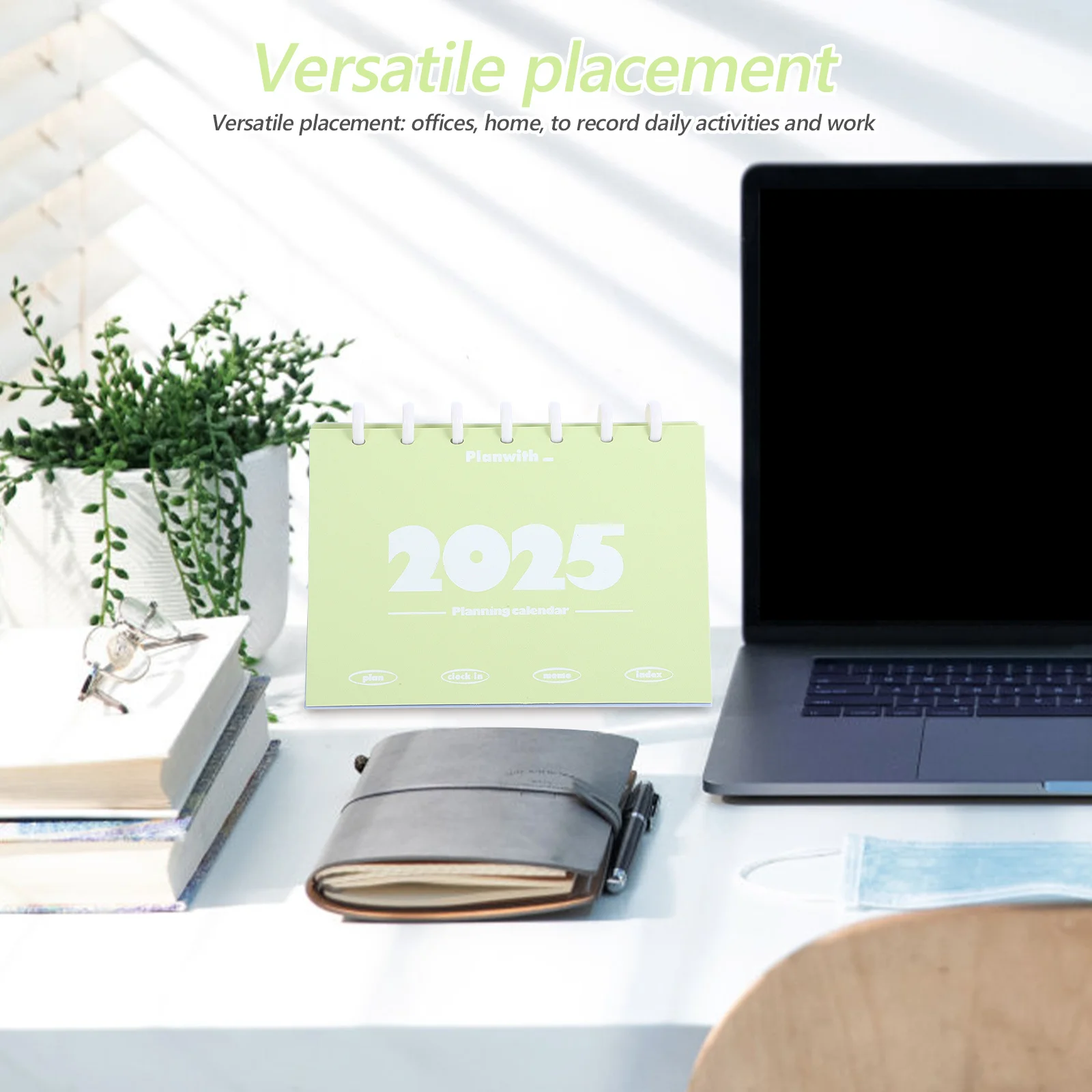 Calendario da tavolo 2025 Mensile Flip Office Home Standing Desktop Pianificazione quotidiana Estetica portatile Decorativa Design unico