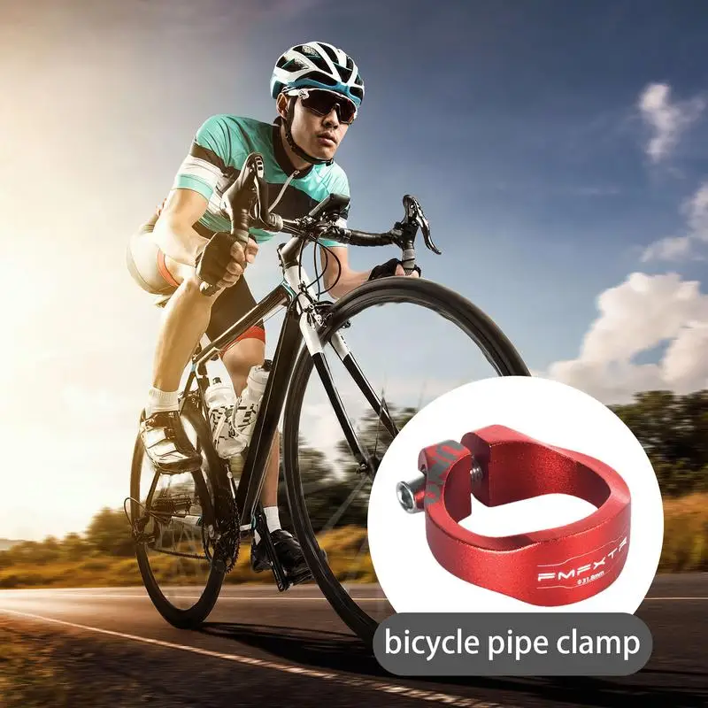 Bike Seat Clamp High Strength Bicycle Seatpost Tube Clip Pipe Clamp Lightweight Bicycle Seat Adapter Bike Seatpost Collar For