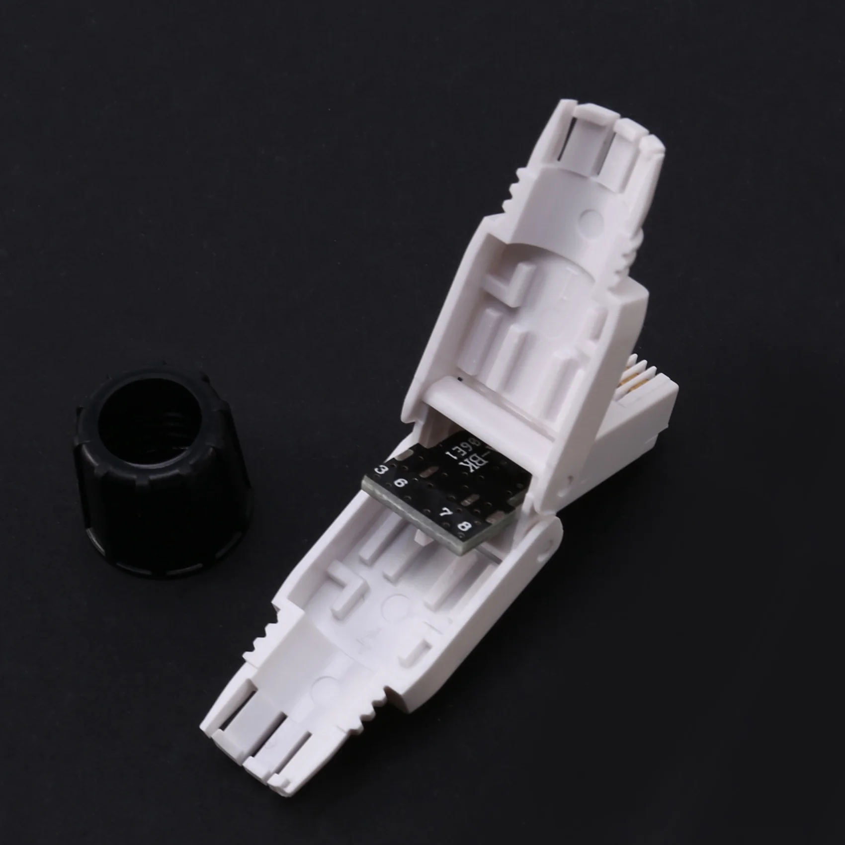 5ชิ้นเครื่องมือ-ฟรีสายเคเบิลเครือข่าย RJ45, ปลั๊กสายอีเธอร์เน็ตที่เสียบ Cat6A ขั้วต่อที่ไม่หุ้มฉนวน