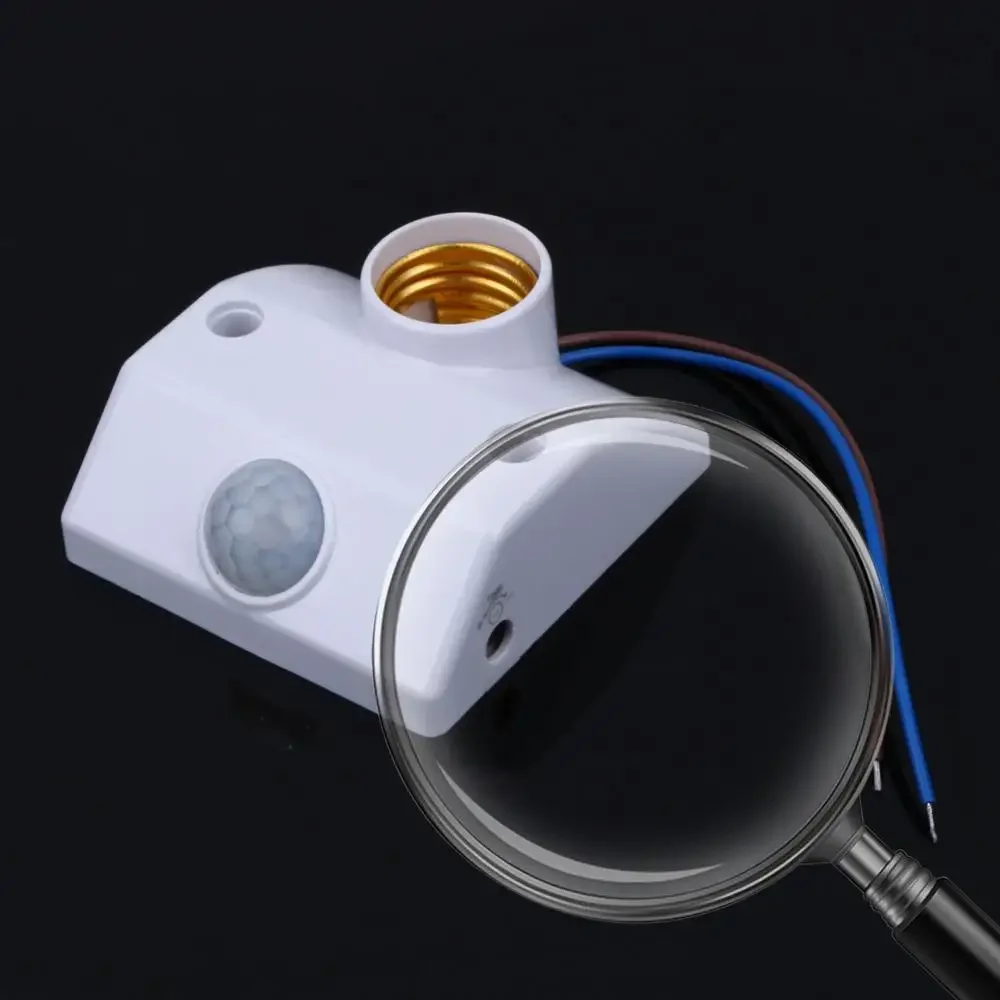 Soket Lampu Otomatis dengan Saklar, Basis Lampu Cerdas, Sensor Gerak, Soket Lampu LED